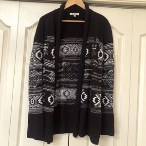 BB Dakota southwest motif open cardigan